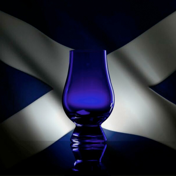 Blue Glencairn Glas