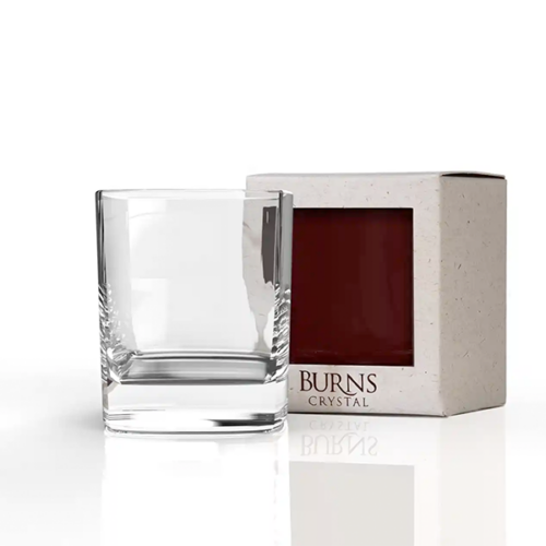 Burns Crystal quadratisches Whiskyglas 1 Exemplar