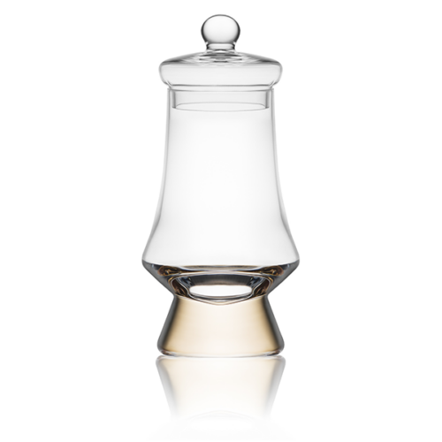 Amber Whiskyglas mit bernsteinfarbenem Fuß G501 1 Exemplar